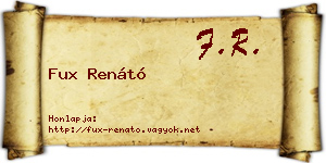 Fux Renátó névjegykártya